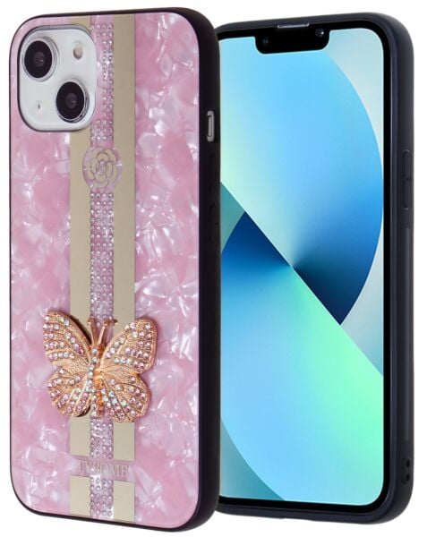 iPhone 15 Luxury Diamond Shiny Cases w/Butterfly Design