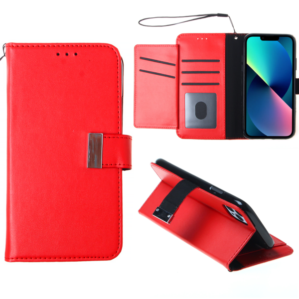 iPhone 15 Pro Max Elegant Leather Wallet Case w/Wristlet Strap