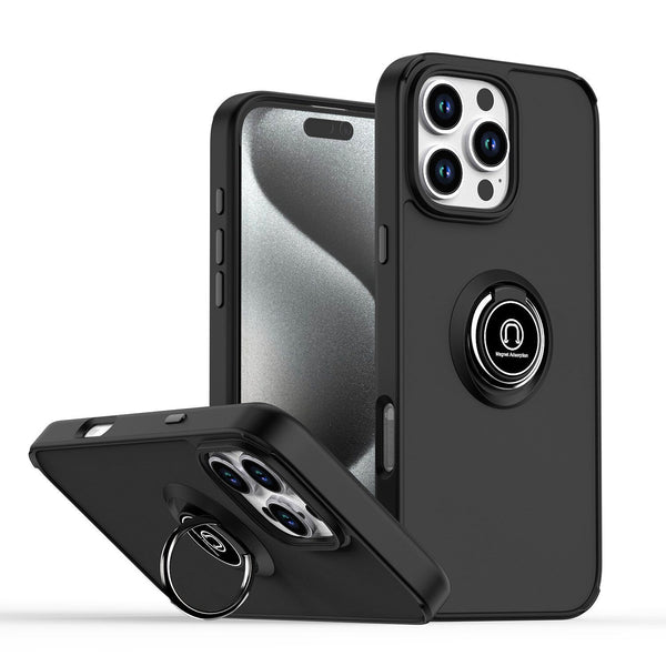 iPhone 16 Pro Max Hard PC Case w/ Soft TPU Border & I-Ring Holder Grip – Banana Cellular Solutions iPhone 16 Pro Max Hard PC Case w/ Soft TPU Border & I-Ring Holder Grip – Banana Cellular Solutions