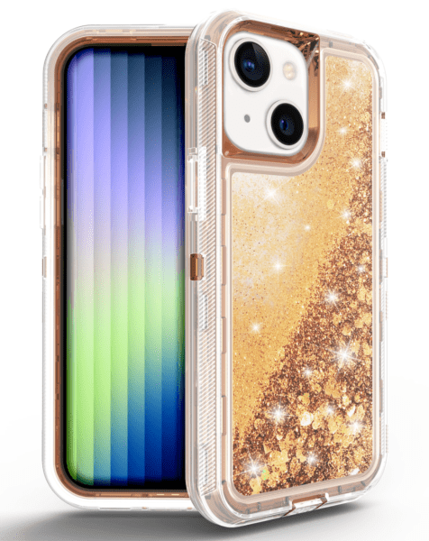 iPhone 14 / 13 Protective Glitter Liquid Bumper Defender Cases