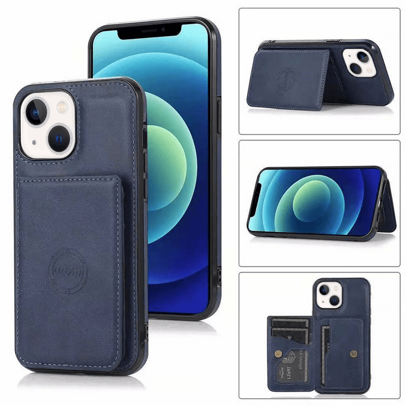 iPhone 16e Leather Wallet Case – Pocket Card Holder Protection