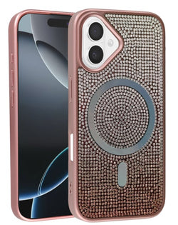 iPhone 16 Wireless Charging Bling Diamond Crystal Case