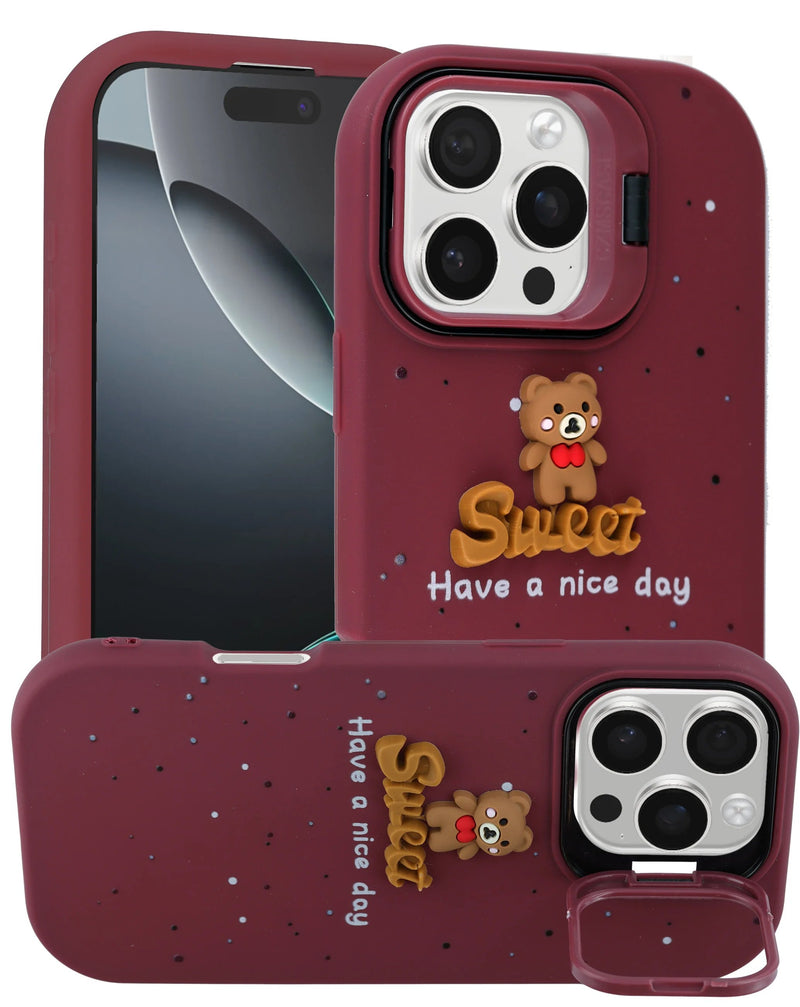 iPhone 17 Cute 3D Doll Shockproof Rubber Case
