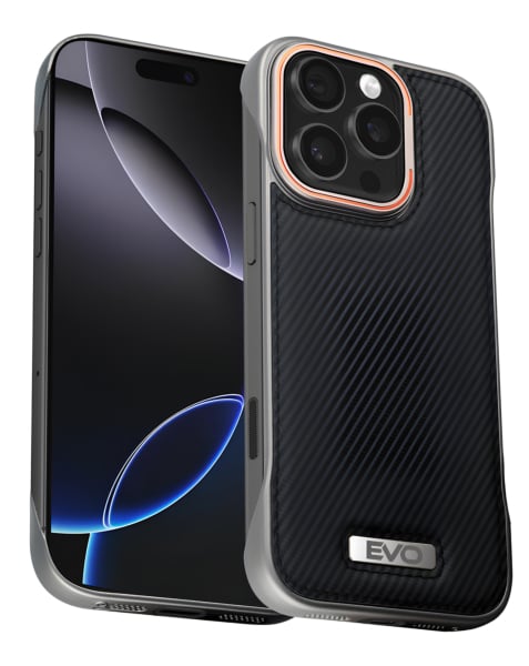 iPhone 16 Pro EVO Carbon Design Leather Slim Case