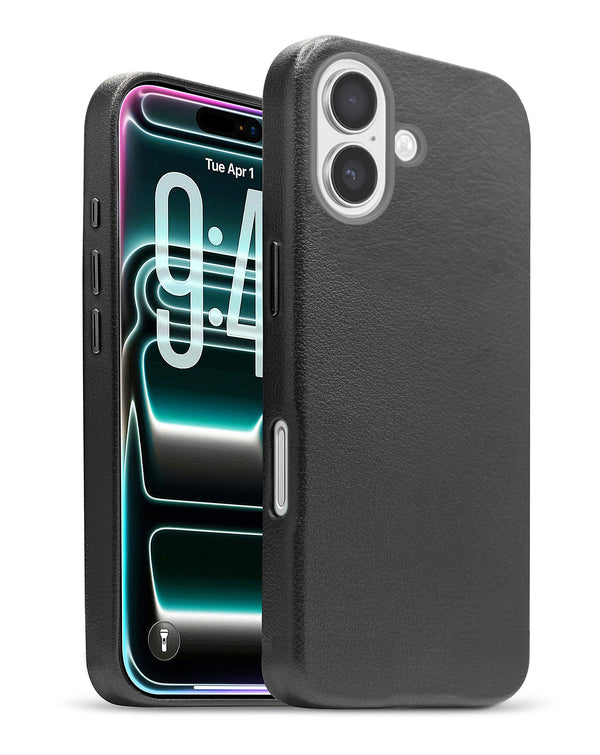 iPhone 17 New Leather Case with Wireless Charger