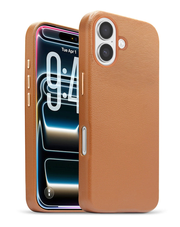 iPhone 17 New Leather Case with Wireless Charger