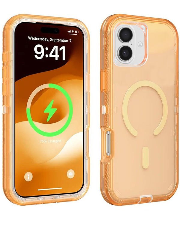 iPhone 17 Wireless Charging Transparent Shockproof Case