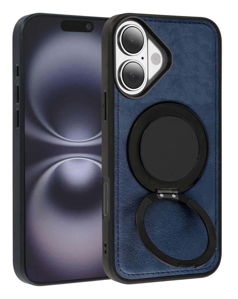 iPhone 17 Cases Slim Leather Case with Wireless Charging Kickstand