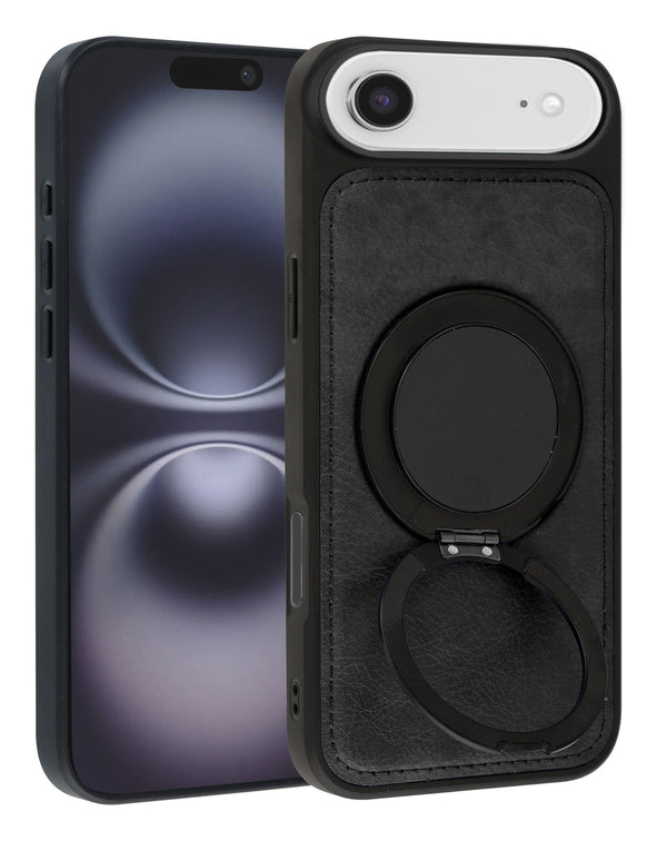 iPhone 17 Air Slim Leather Case w/ Wireless Charging Kickstand