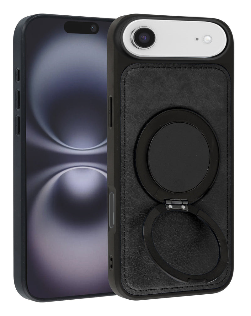 iPhone 17 Air Slim Leather Case w/ Wireless Charging Kickstand