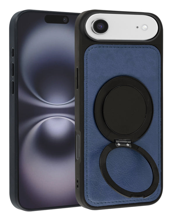 iPhone 17 Air Slim Leather Case w/ Wireless Charging Kickstand