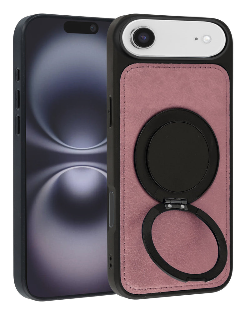 iPhone 17 Air Slim Leather Case w/ Wireless Charging Kickstand