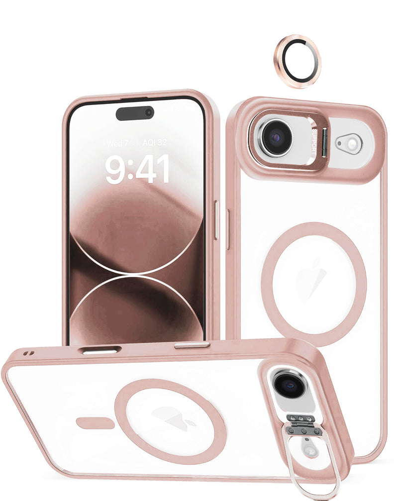 iPhone Air Thin Magnetic Clear Case w/ Camera Stand & Camera Cover