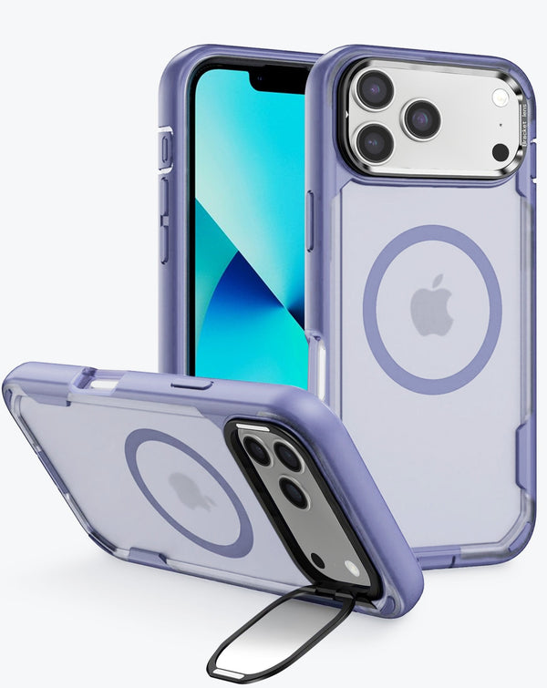 iPhone 17 Pro Max Shockproof MagSafe Case with Camera Stand