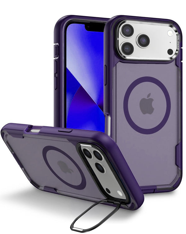 iPhone 17 Pro Max Shockproof MagSafe Case with Camera Stand