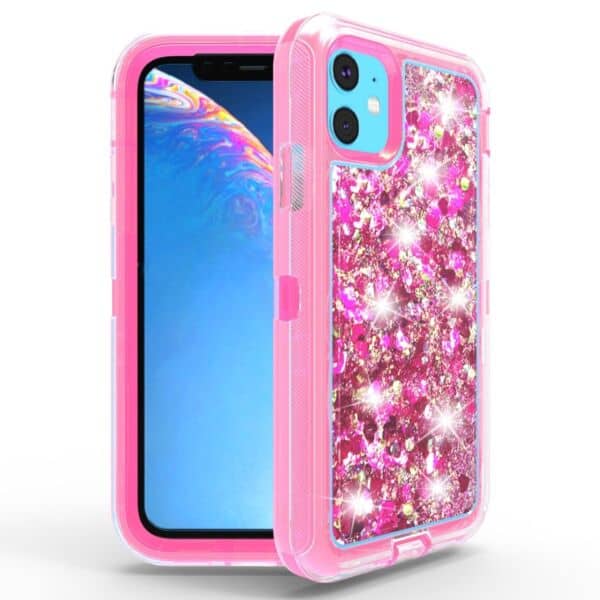 iPhone 12 / 12 Pro Protective Glitter Liquid Bumper Defender Cases