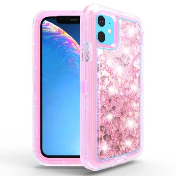 iPhone 12 / 12 Pro Protective Glitter Liquid Bumper Defender Cases
