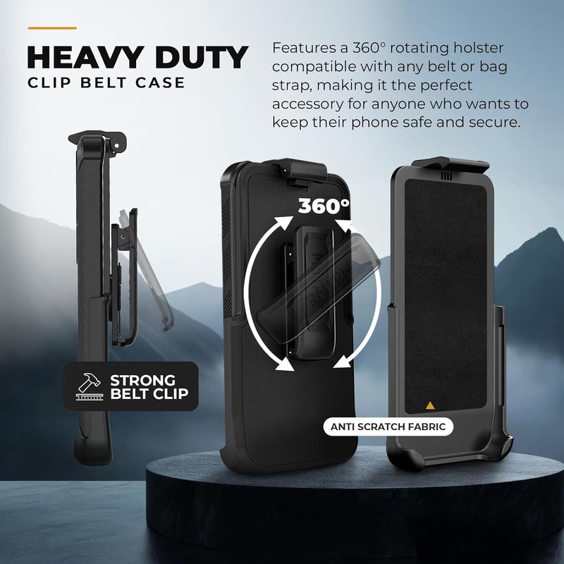 xBase by PowerPeak - Magsafe Heavy Duty Case with Clips - BLACK for Galaxy S25 Ultra (Only Ground Shipping) - Banana Cellular Solutions