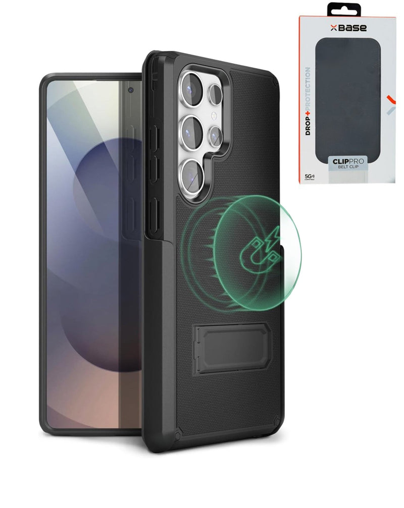 xBase by PowerPeak - DuraClip Series MagSafe Combo Case with Clip for Galaxy S25 Ultra (Only Ground Shipping) - Banana Cellular Solutions