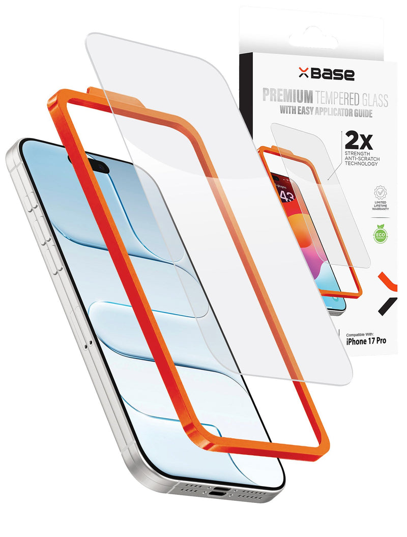 xBase Privacy Tempered Glass w/ Applicator for iPhone 17 Pro (Single Pack)