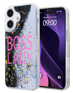 Liquid Quicksand Glitter Cover Case - BOSS LADY for iPhone 16