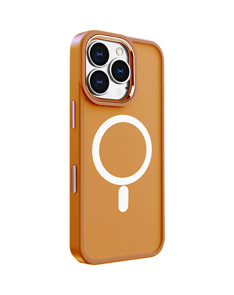 New Magnetic Wireless Charging Case - ORANGE for iPhone 16 Pro Max