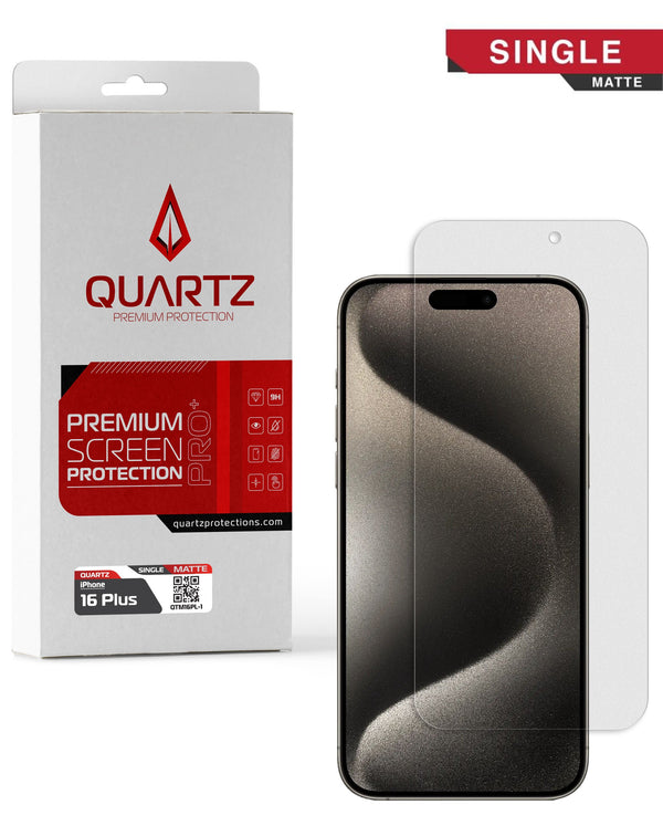 QUARTZ Matte Tempered Glass for iPhone 16 Plus