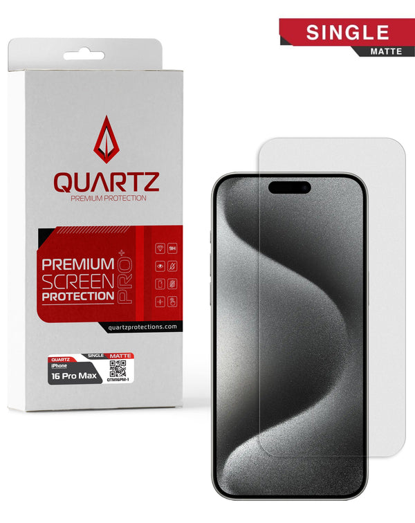 QUARTZ Matte Tempered Glass for iPhone 16 Pro Max