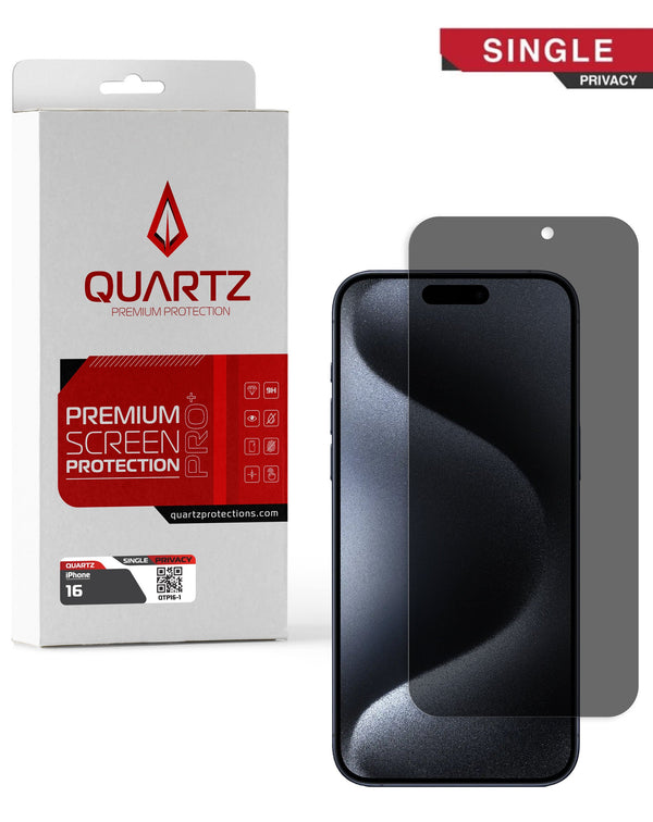QUARTZ Privacy Tempered Glass for iPhone 16