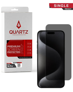 QUARTZ Privacy Tempered Glass for iPhone 16 Pro