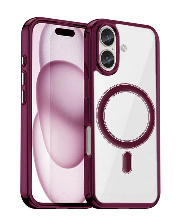 Wireless Charging Case - WINE (Full Bottom Close) for iPhone 16