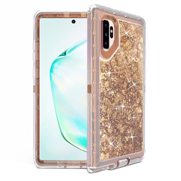 Galaxy Note 10/ 10 Plus Protective Glitter Liquid Bumper Case