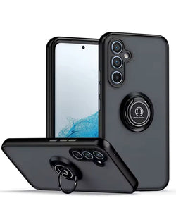 Galaxy S25 Plus Hard PC Rear / Soft TPU Colorful Border Case with I - ring Holder (Only Ground Shipping)