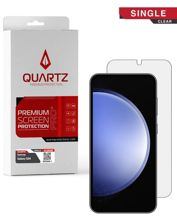 QUARTZ Clear Tempered Glass for Galaxy S24 / S25 (Single Pack)