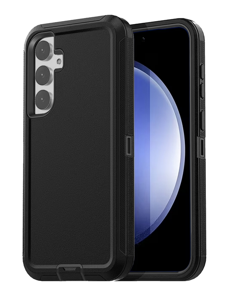 Heavy Duty Defender Case for Galaxy S24 FE (BLACK) (Only Ground Shipping)