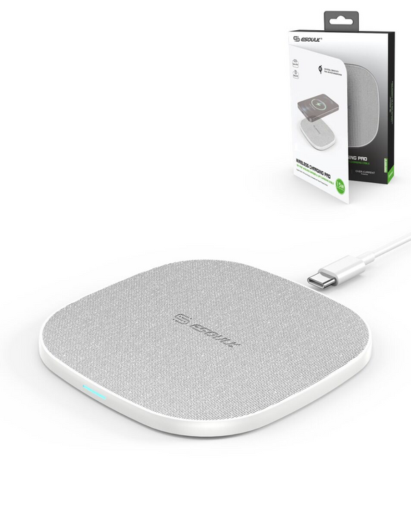 Esoulk QI Wireless Charger (15W) (WHITE) (Only Ground Shipping)