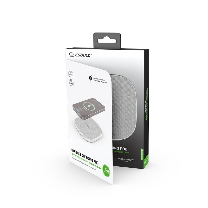 Esoulk QI Wireless Charger (15W) (WHITE) (Only Ground Shipping)