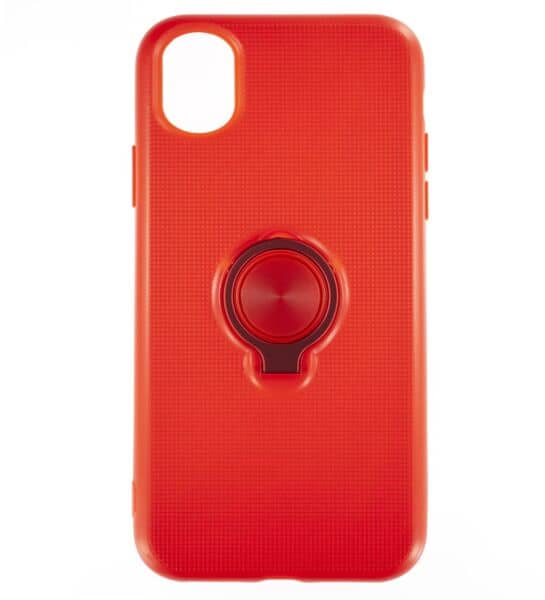 iPhone 11 Pro Finger Ring Shockproof Protective Rugged TPU Defender Case -RED
