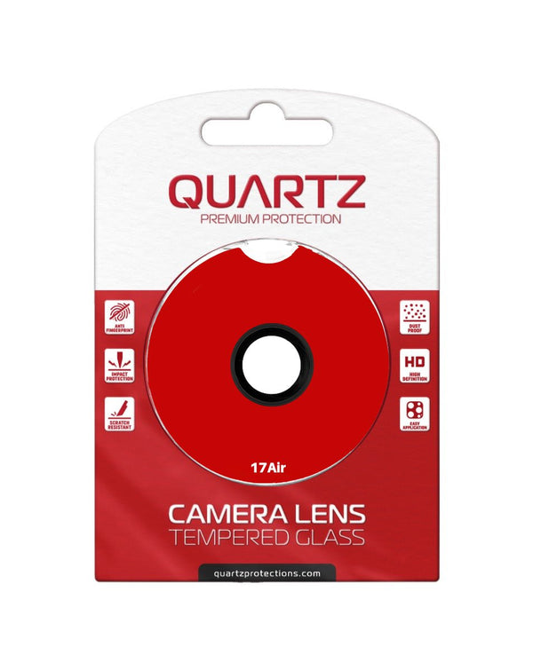 QUARTZ HD Tempered Glass with Metal Ring for iPhone Air Back Camera (BLACK & BLACK) - Banana Cellular Solutions