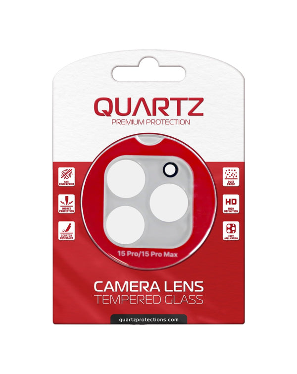 QUARTZ Clear Back Camera Tempered Glass for iPhone 15 Pro / 15 Pro Max - Banana Cellular Solutions