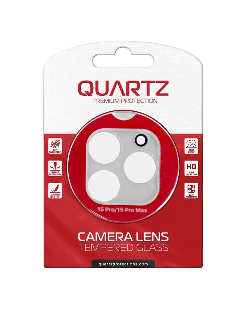 QUARTZ Clear Back Camera Tempered Glass for iPhone 15 Pro / 15 Pro Max - Banana Cellular Solutions