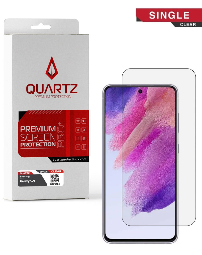 QUARTZ Clear Tempered Glass for Galaxy S21 (Single Pack) - Banana Cellular Solutions
