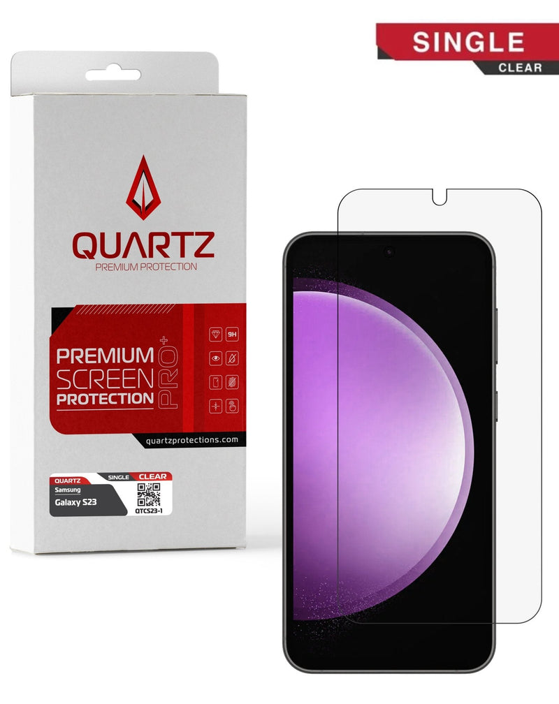 QUARTZ Clear Tempered Glass for Galaxy S23 (Single Pack) - Banana Cellular Solutions