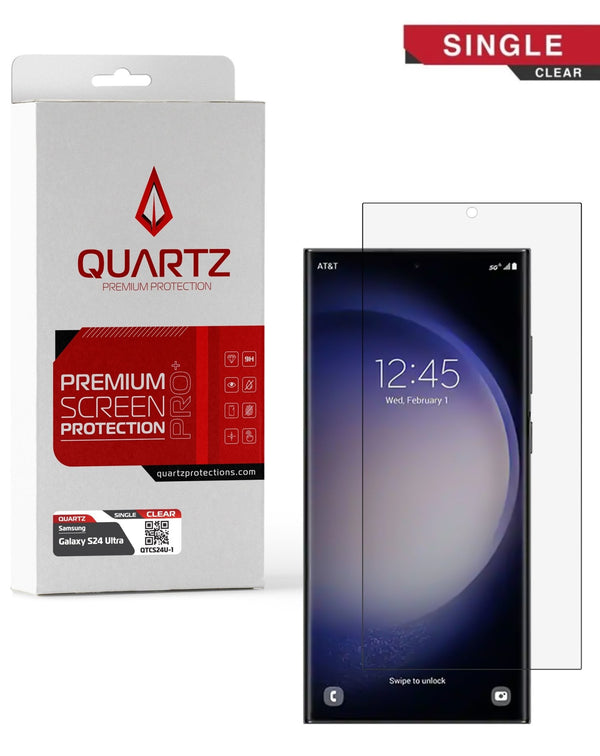 QUARTZ Clear Tempered Glass for Galaxy S24 Ultra (Single Pack) - Banana Cellular Solutions