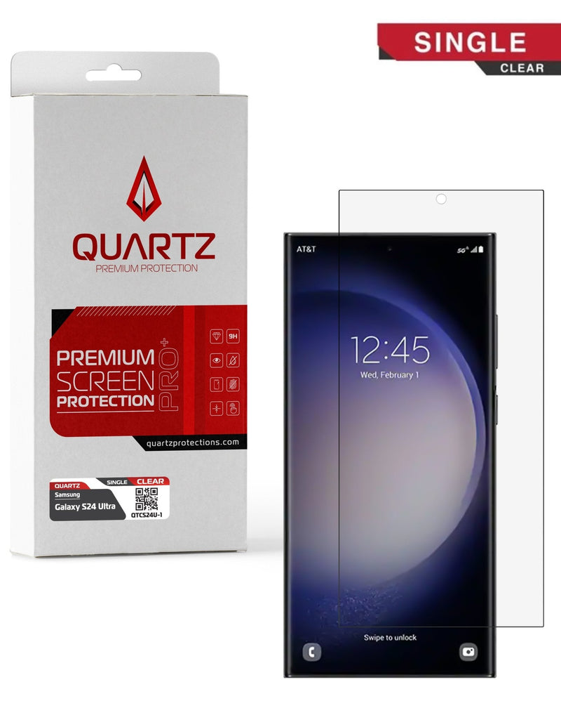 QUARTZ Clear Tempered Glass for Galaxy S24 Ultra (Single Pack) - Banana Cellular Solutions