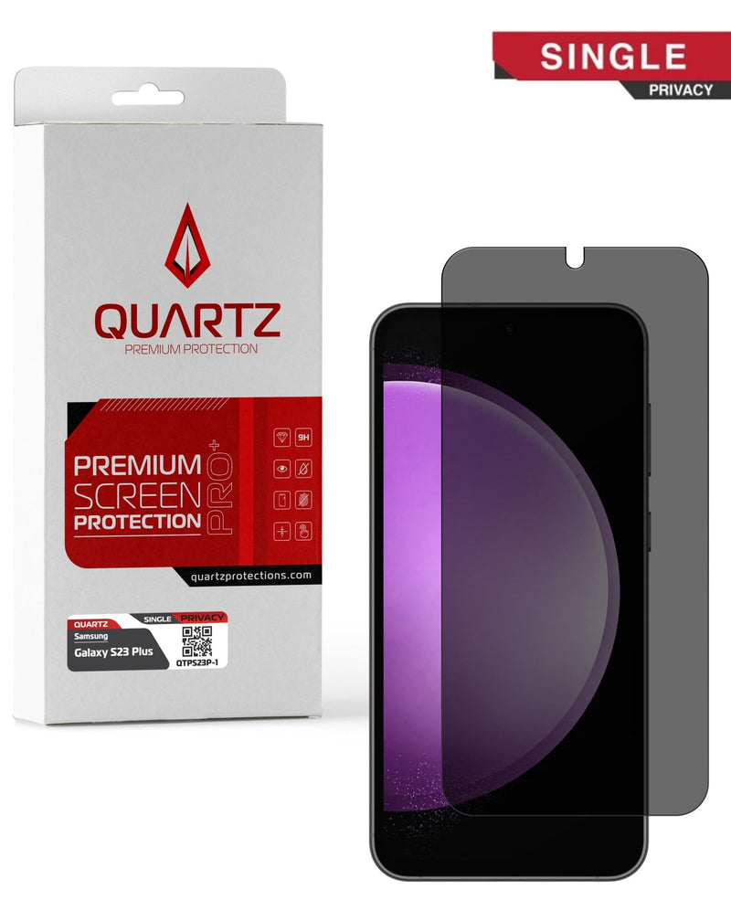 QUARTZ Privacy Tempered Glass for Galaxy S23 Plus (Single Pack) - Banana Cellular Solutions