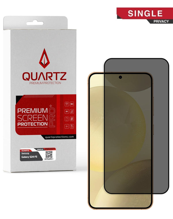 QUARTZ Privacy Tempered Glass for Galaxy S24 FE (Single Pack) - Banana Cellular Solutions
