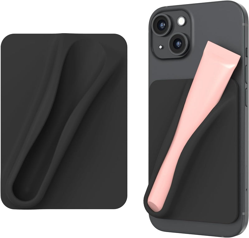 Lip Gloss Holder Sleeve for iPhone 16e – Silicone Adhesive Pocket