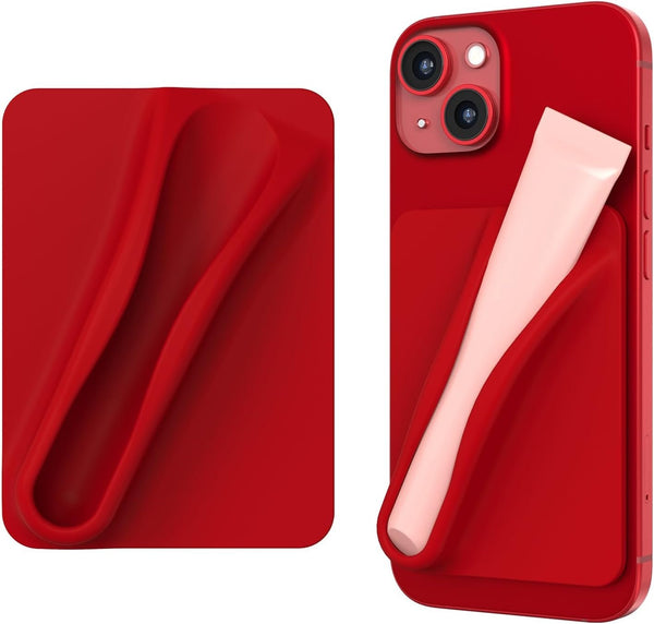 Lip Gloss Holder Sleeve for iPhone 16e – Silicone Adhesive Pocket