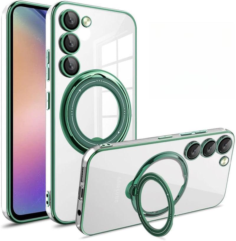 Galaxy S23 Plus Magnetic Clear Cases with Magsafe Ring Stand - Banana Cellular Solutions